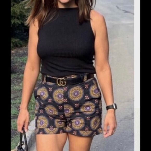 Maeve Black Motif Medallion Abstract City Short - Picture 9 of 12